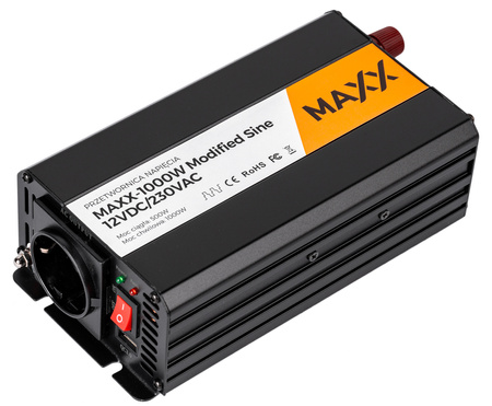 Przetwornica prądu napięcia IPS 12v 230v MAXX 500/1000W 4SUN
