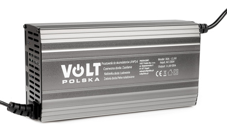 Prostownik ładowarka do ładowania akumulatora litowego LiFePo4 12V 30A 12.8V 14.6V VOLT POLSKA
