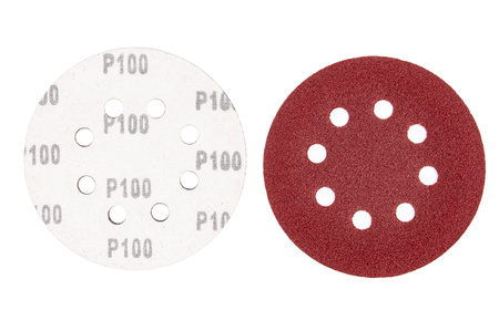 Papier ścierny na rzep krążek dysk z dziurami 125mm P100 100szt SILVER