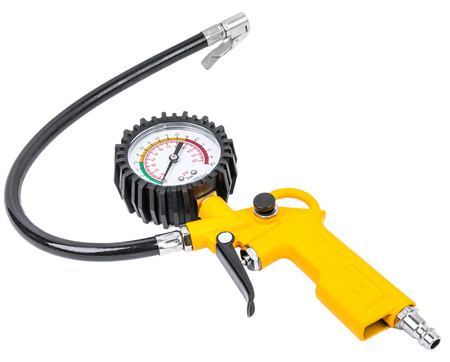 Pistolet do pompowania kół duży manometr pompka samochodowa 8,5 BAR JCB