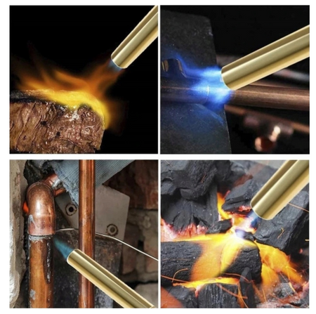 Palnik gazowy flame gun z piezo zapalarką + 4 kartusze gazowe YATO