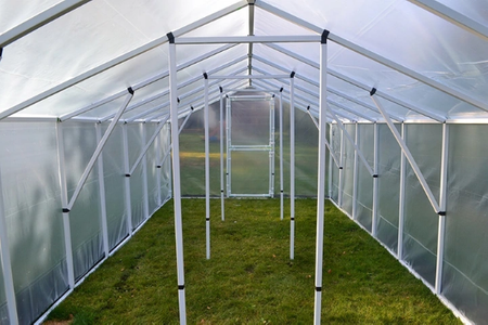 Tunel foliowy szklarnia ogrodowa 283x627 (ogórek) 18m2 PCV PTF