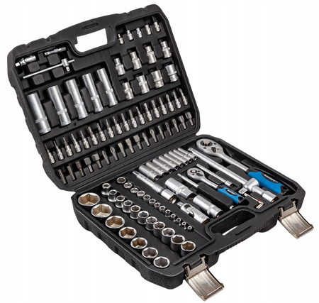 Zestaw klucze nasadowe 108szt. + płasko-oczkowe 12szt. 6-22mm (płachta)