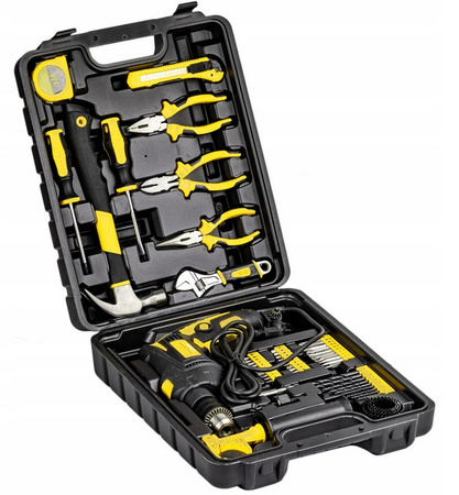 Zestaw narzędziowy warsztatowy wiertarka młotek wkrętaki bity szczypce 59el WMC