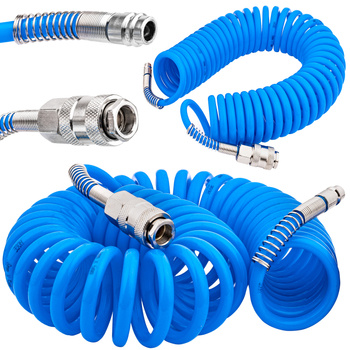 Wąż przewód pneumatyczny spiralny 10m SILVER