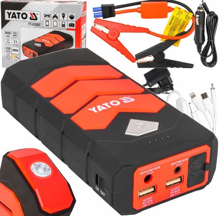 Urządzenie rozruchowe powerbank 900 mA 12v jump starter rozruch + USB YT-83081 YATO