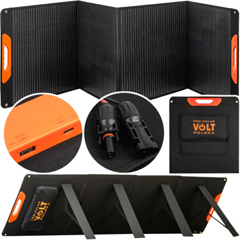 Przenośny panel solarny PRO SOLAR 200W 2xUSB 3A SKŁADANY VOLT POLSKA