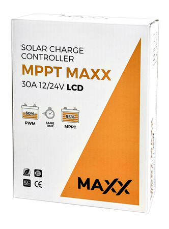 Regulator ładowania kontroler solarny 12V panel LCD 30A MPPT 4SUN