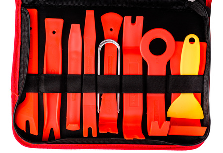 Ściągacze do tapicerki w etui 43 el (zestaw ściągaczy) SILVER