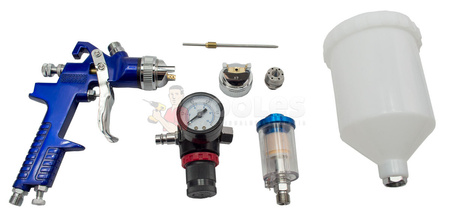Pistolet Lakierniczy 3w1 HVLP 1.4 1.7 mm Reduktor Odwadniacz