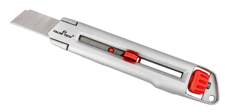 Nóż metalowy uniwersalny 18 mm do tapet wykładzin blokada ostrza FALON-TECH