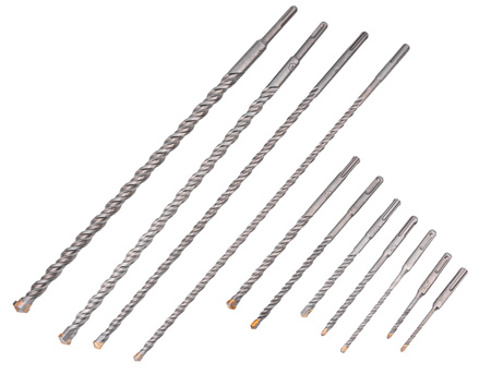 Zestaw wierteł SDS+ PLUS (wiertła) 11 sztuk SILVER
