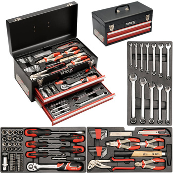Skrzynka z narzędziami 80 szt klucze  YT-38951 YATO