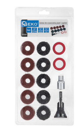 Zestaw ściernic do czyszczenia piast i szpilek 14 elementów GEKO