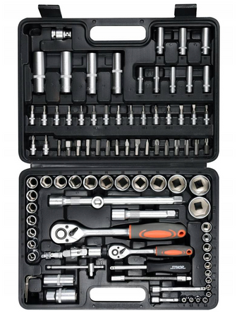 Zestaw narzędziowy klucze nasadowe wkrętaki bity 94el STOHR 58687 YATO