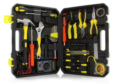 Zestaw narzędzi narzędzia w walizce dla elektryka klucz miernik prądu 34el MAR-POL