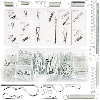 Zawleczki sprężynowe przetyczki sprężynki spinki rozginane rolnicze 175 szt FALON-TECH