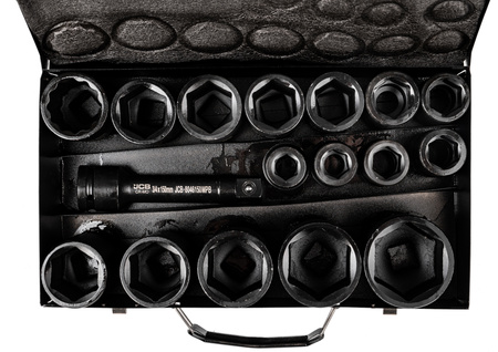 Zestaw nasadki udarowe głębokie do klucz pneumatyczny 3/4" 17el 17-50mm JCB