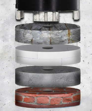 Otwornica diamentowa 68mm 4-segmentowa + adapter SDS-PLUS FALON-TECH