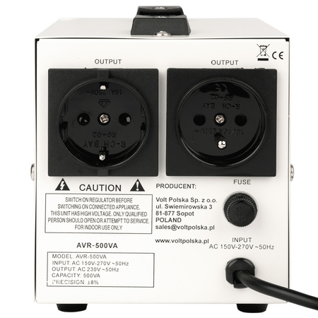 Stabilizator napięcia AVR 500 VA do agregat VOLT POLSKA