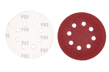 Papier ścierny na rzep krążek dysk z dziurami 125mm P80 100szt SILVER