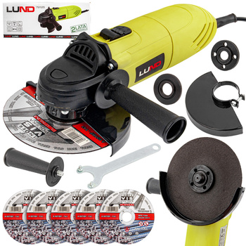 Szlifierka kątowa 125mm 500W LUND 79125 +5 tarcz TOYA