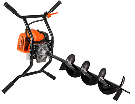 Wiertnica glebowa świder spalinowy 2-os do gleby ziemi 3 wiertła przedłużka GEKO