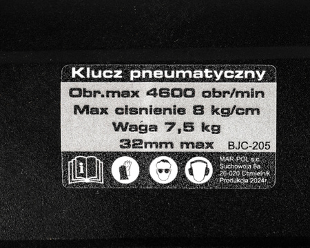 Klucz udarowy pneumatyczny do kół 3/4" 1850Nm BJC
