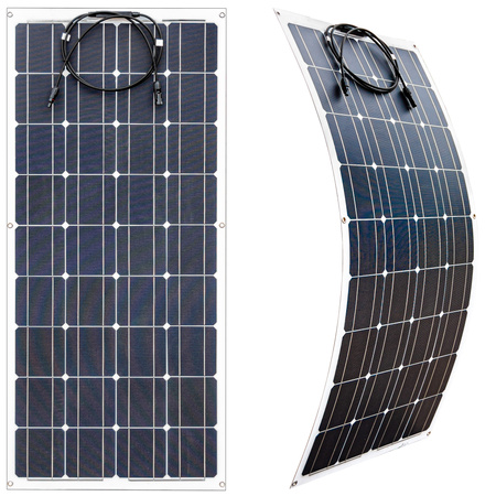 Zestaw solarny fotowoltaiczny FLEXI elastyczny 100W 12V (Panel solarny 100W, Regulator napięcia 10A) VOLT POLSKA
