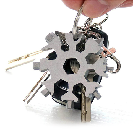 Klucz wielofunkcyjny śnieżynka 18w1 brelok gadżet FALON-TECH