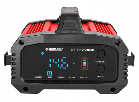 Prostownik ładowarka do akumulatorów z rozruchem agm booster 12V 24V 25A MAR-POL