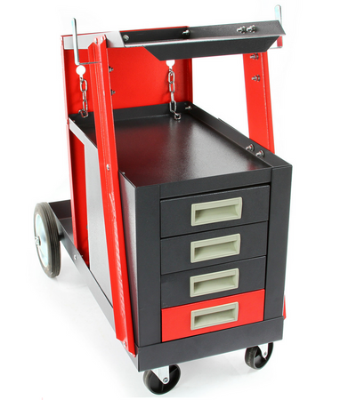 Wózek spawalniczy z półka na butlę do spawarek 4 szuflady MAR-POL