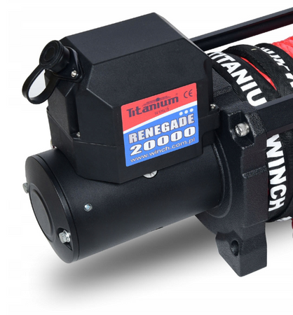 Wyciągarka wciagarka 20000lbs RENEGADE do lawety LBS 9T 12v lina syntetyczna szybka TITANIUM WINCH