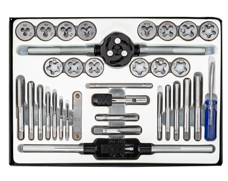 Zestaw narzynki gwintowniki kalibrowniki 33 szt M3-M12 walizka SCHEPPACH