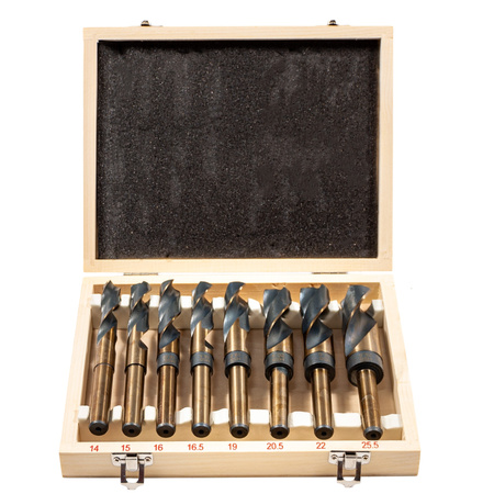 Wiertła NWKa HSS kobaltowe do metalu drewna 8 el FALON-TECH