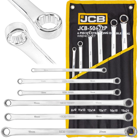 Klucze oczkowe XL długie proste do napinaczy 6el 8-21mm JCB