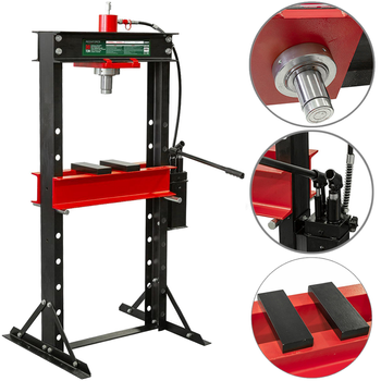 Prasa hydrauliczna warsztatowa podłogowa 2- stopniowa 30T RF napęd ROCKFORCE