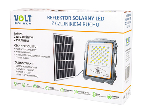 Lampa solarna panel naświetlacz led halogen 100w VOLT POLSKA