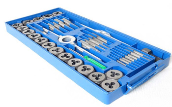 Zestaw narzynki gwintowniki kalibrowniki 40 sztuk GEKO
