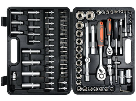 Zestaw narzędziowy klucze nasadowe wkrętaki bity 94el STOHR 58687 YATO