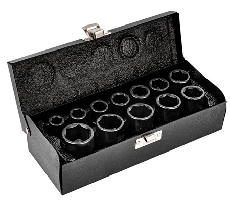 Nasadki udarowe klucze nasadowe krótkie 1/2" 10-24 mm zestaw 12el PARTNER