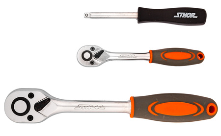 Klucze nasadowe 1/4" 1/2" 72 elementy STHOR 58705 YATO
