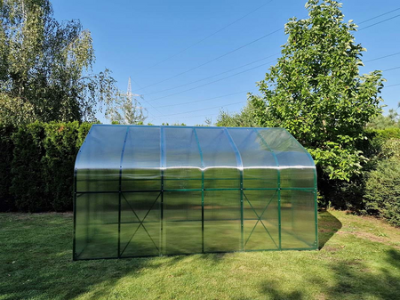 Szklarnia ogrodowa poliwęglan premium plus 250x400 10m2 kolor zielony PTF