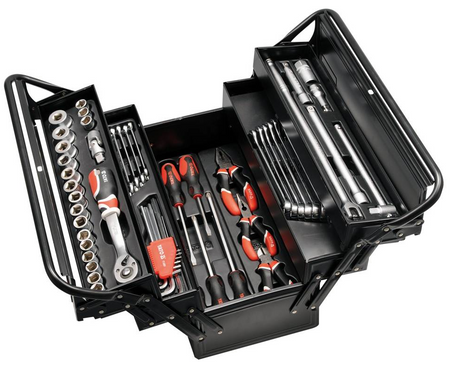 Skrzynka z narzędziami klucze 62el YT-3895 YATO