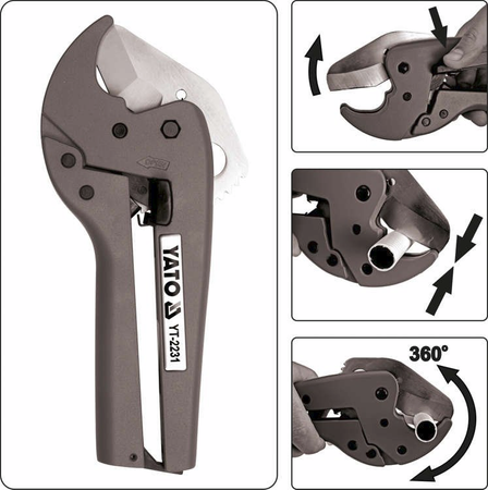 Nożyce do cięcia rur PCV PCW PP PE PEX obcinak zgrzewarka YATO