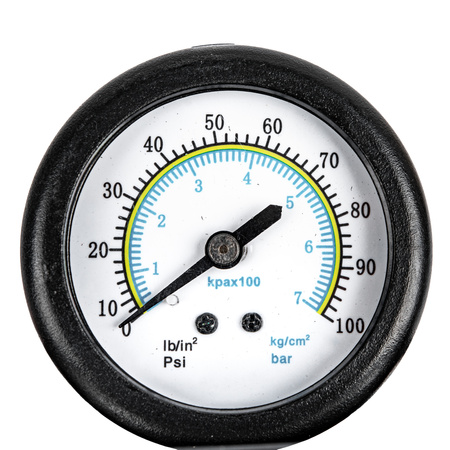 Pompka nożna dwutłokowa z manometrem + adaptery MAR-POL