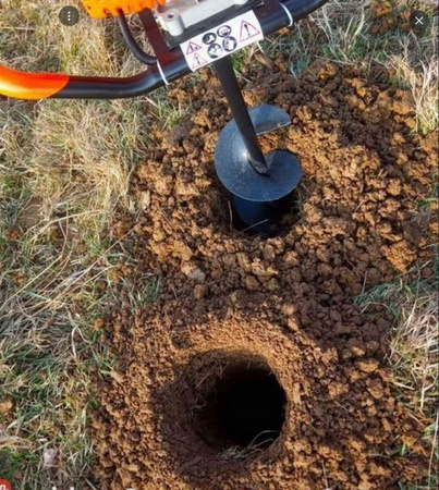 Wiertnica glebowa świder spalinowy 1-os do gleby ziemi 3 wiertła przedłużka GEKO