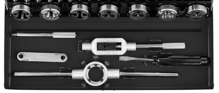 Zestaw narzynki gwintowniki kalibrowniki 32 szt M3-M12 walizka SCHEPPACH