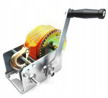 Wyciągarka wciągarka ręczna korbowa taśmowa pasowa na korbę 1125kg 2500 LBS FALON-TECH
