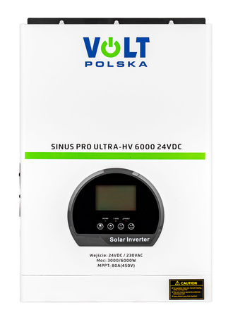 Inwerter solarny ups 24V sinus pro ultra-hv 6000VA 80A mppt VOLT POLSKA
